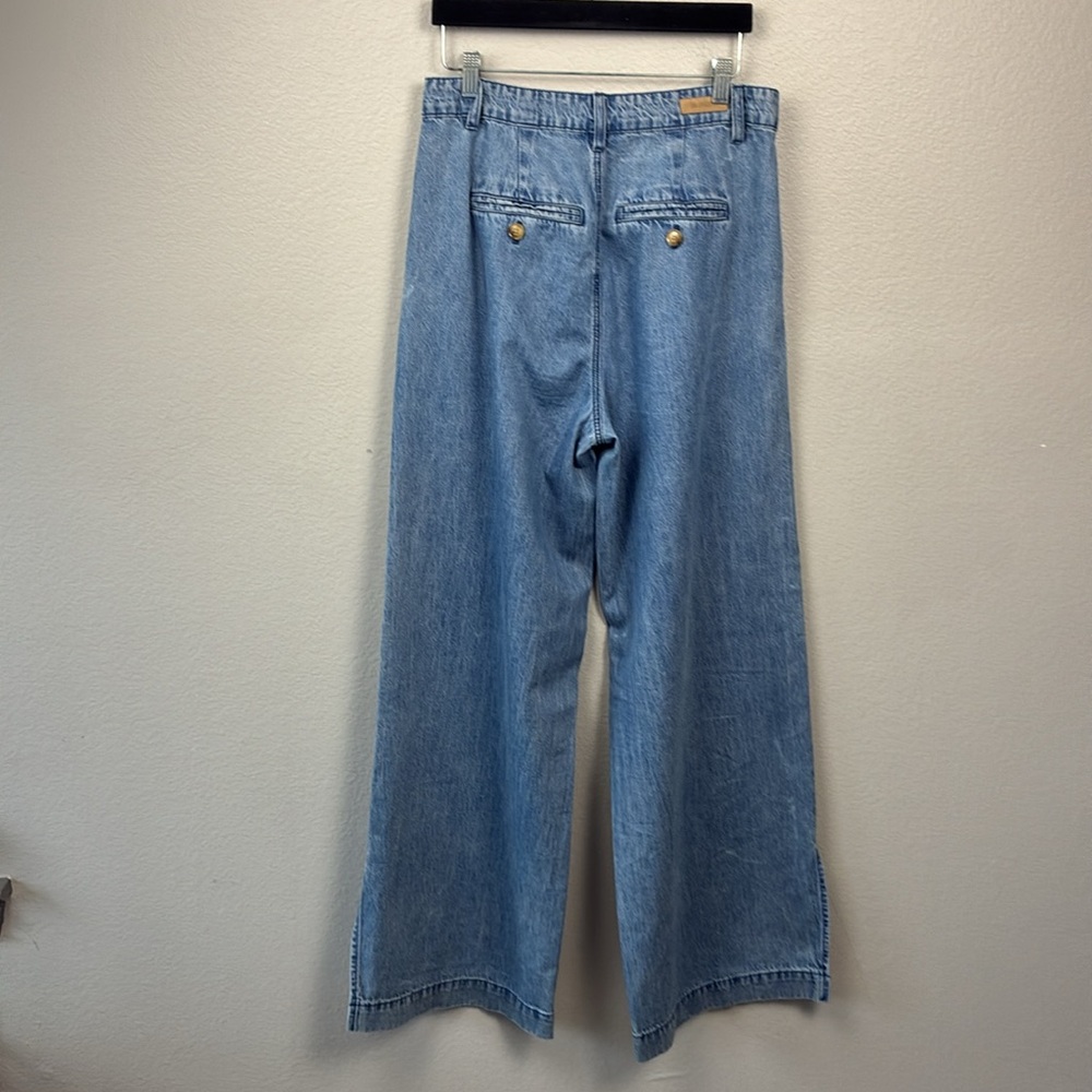 Blank NYC Light Blue Wide Leg Flare Jeans - Picture 5 of 10